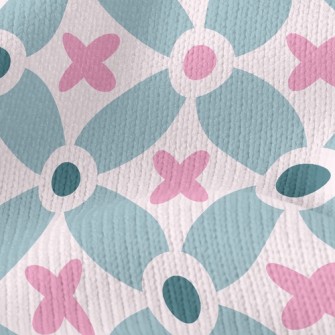 Flower Splicing Dots Stretch Jersey