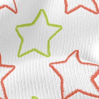 Two-Color Line Stars Stretch Jersey