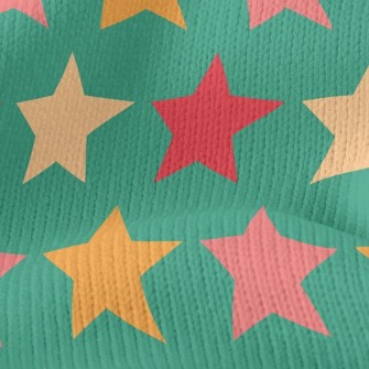 Four Color Arrangement Stars Stretch Jersey