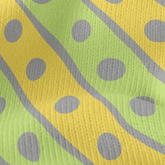 Dots Inside Diagonal Stripes Stretch Jersey