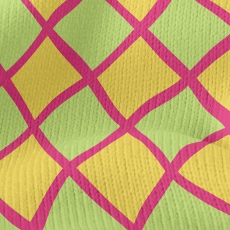 Two-Color Stitching Diamond Stretch Jersey