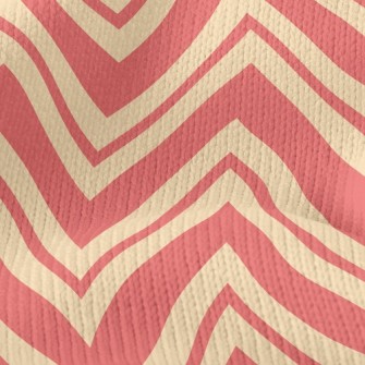 Simple Zigzagging Lines Stretch Jersey