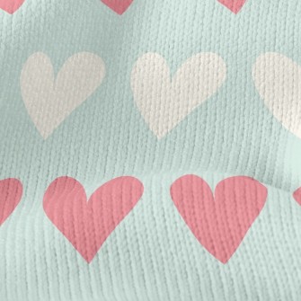 Pastel Bicolor Heart Stretch Jersey