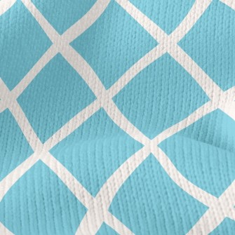 White Line Cross Grid Stretch Jersey