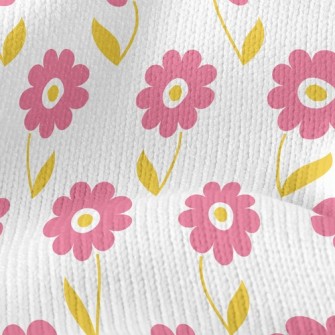 Elegant Pink Flowers Stretch Jersey
