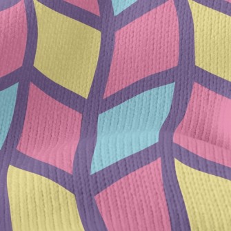 Colorful Mosaic Waves Stretch Jersey