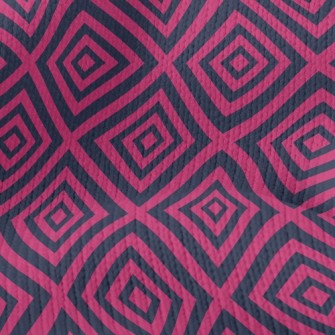 Pink Black Line Square Stretch Jersey