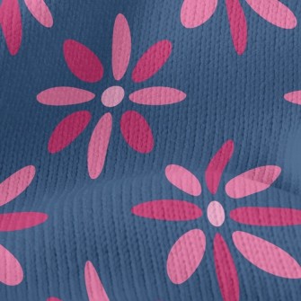 Playful Big Pink Flower Stretch Jersey