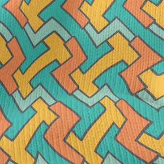 Psychedelic Hose Connections Stretch Jersey