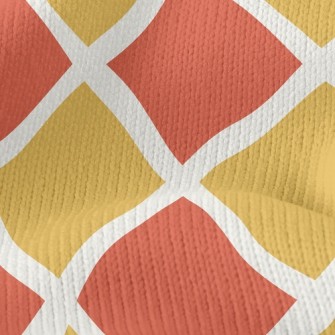 Two-Color Checkerboard Rhombus Stretch Jersey