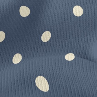 Classic Navy Polka Dots Stretch Jersey