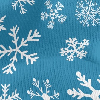 Pure White Snowflake Stretch Jersey