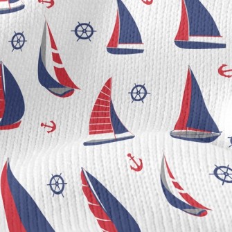 Two-Color Sailboat Stretch Jersey