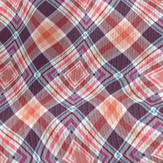 Multi-Level Plaid Stretch Jersey