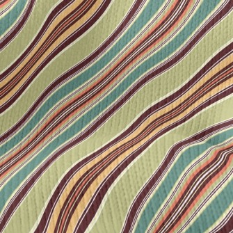 Contrasting Diagonal Stripes Stretch Jersey
