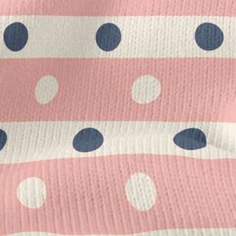 Polka Dot Horizontal Stripes Stretch Jersey