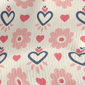 Love Pink Flower Stretch Jersey