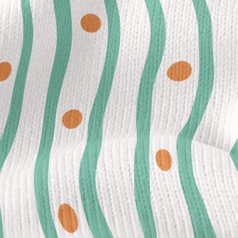 Straight Stripes Dots Stretch Jersey