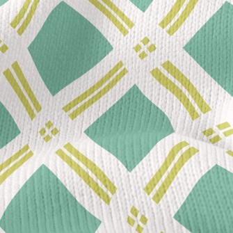 Line Cross Grid Stretch Jersey