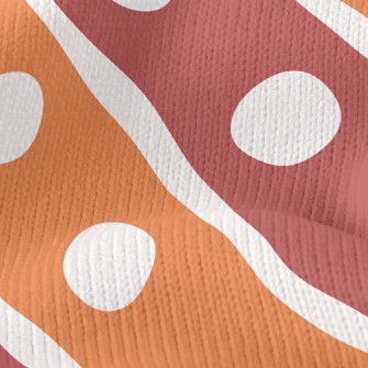 Polka Dot Diagonal Stripes Stretch Jersey