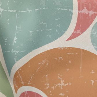 Vintage Abstract Illustration Lightweight Cotton Poplin