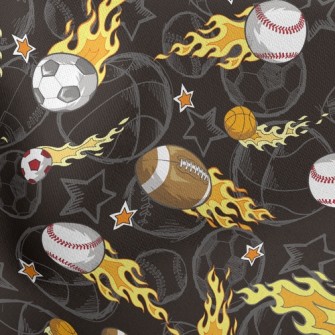 Various Fireballs Lightweight Cotton Poplin
