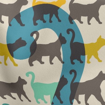 Cat Puzzle Mosaic Lightweight Cotton Poplin