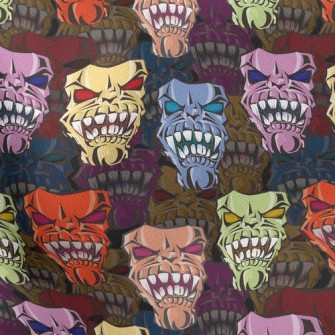 Angry Face Lightweight Cotton Poplin