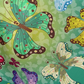 Colorful Butterflies Lightweight Cotton Poplin