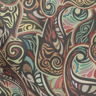 Amoeba Illustration Lightweight Cotton Poplin