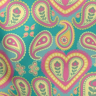 Heart Shaped Amoeba Illustrati Lightweight Cotton Poplin