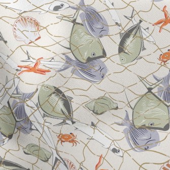 Fish In Fishnet Lightweight Cotton Poplin