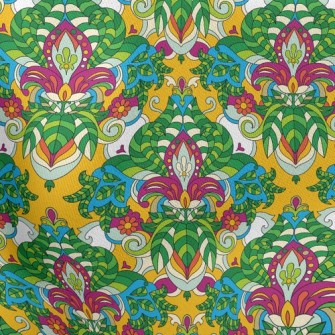 Green Flower Lightweight Cotton Poplin