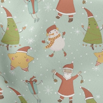 Merry Christmas Lightweight Cotton Poplin