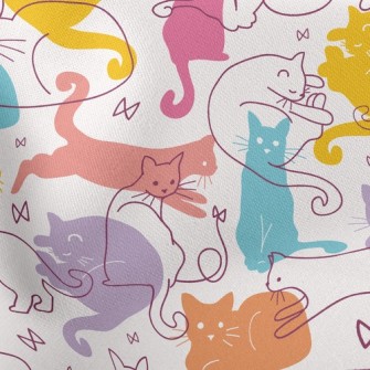 Snooze Cat Lightweight Cotton Poplin