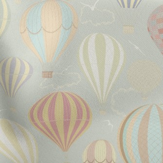 Flying Hot Air Balloon Lightweight Cotton Poplin