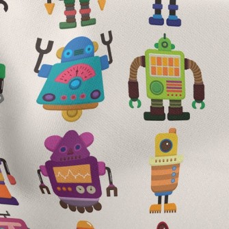 Various Robots Lightweight Cotton Poplin