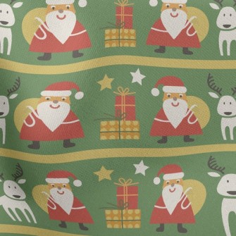 Santa Giving Gifts Lightweight Cotton Poplin
