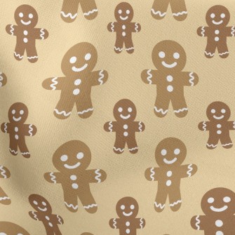 Gingerbread Man Lightweight Cotton Poplin