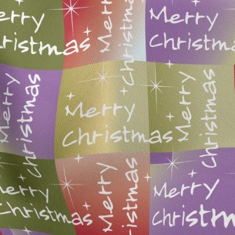 Christmas Wishes Text Lightweight Cotton Poplin