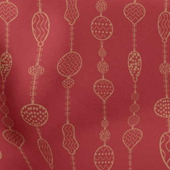 Retro Festive Lantern Lightweight Cotton Poplin