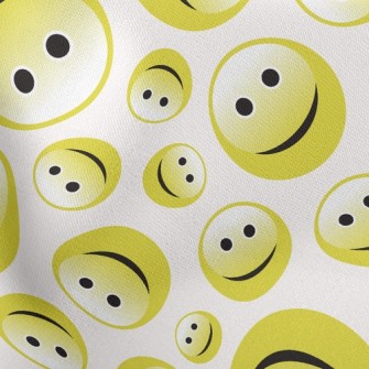 Shiny Smiling Face Lightweight Cotton Poplin