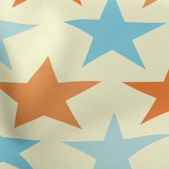 Full Page Star Print Lightweight Cotton Poplin
