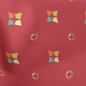 Nostalgic Colored Squares Lightweight Cotton Poplin