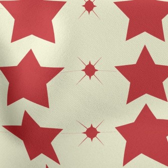 Row Of Stars Lightweight Cotton Poplin