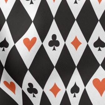 Fashion Diamond Playing Cards Lightweight Cotton Poplin