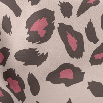 Pink Fashion Leopard Print Lightweight Cotton Poplin