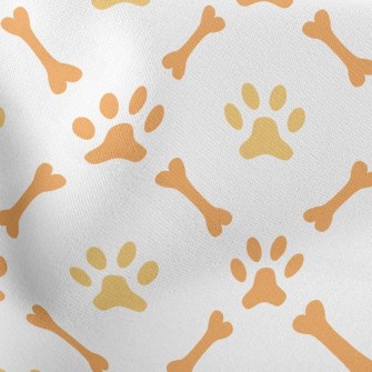 Cute Bone Footprints Lightweight Cotton Poplin