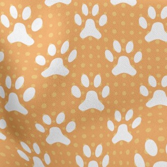 Cute Big Dog Footprints Lightweight Cotton Poplin