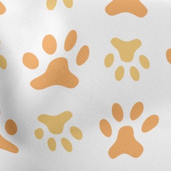 Upside Down Dog Footprints Lightweight Cotton Poplin